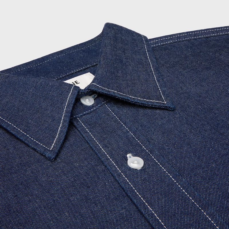 overshirt in cotton denim