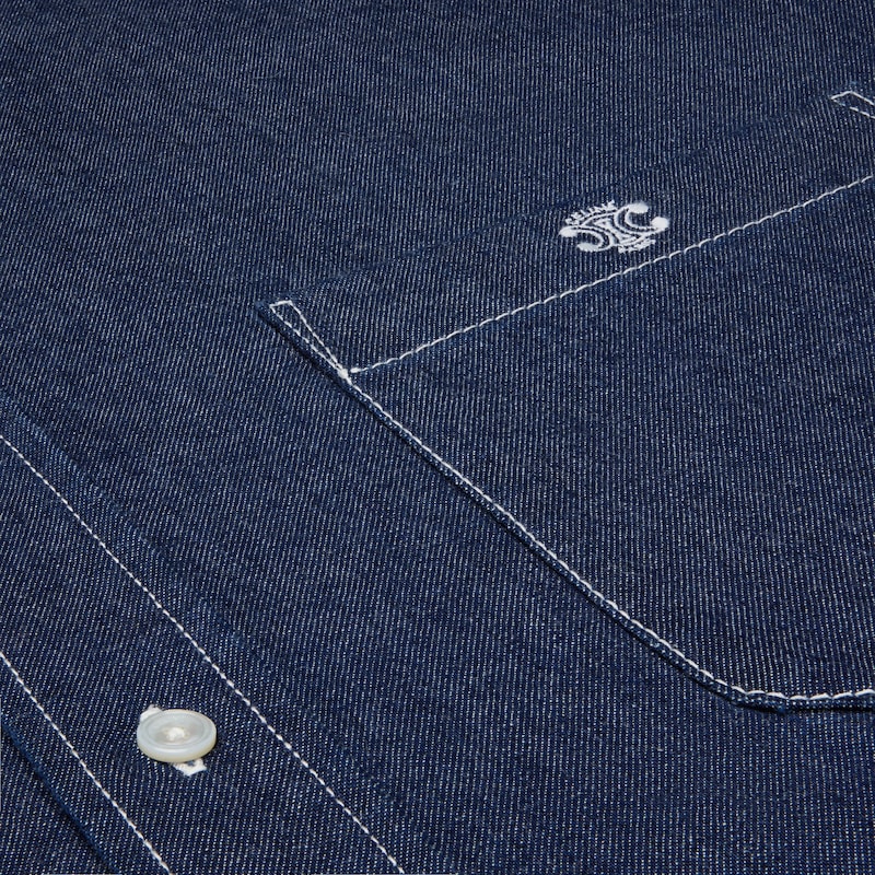 overshirt in cotton denim