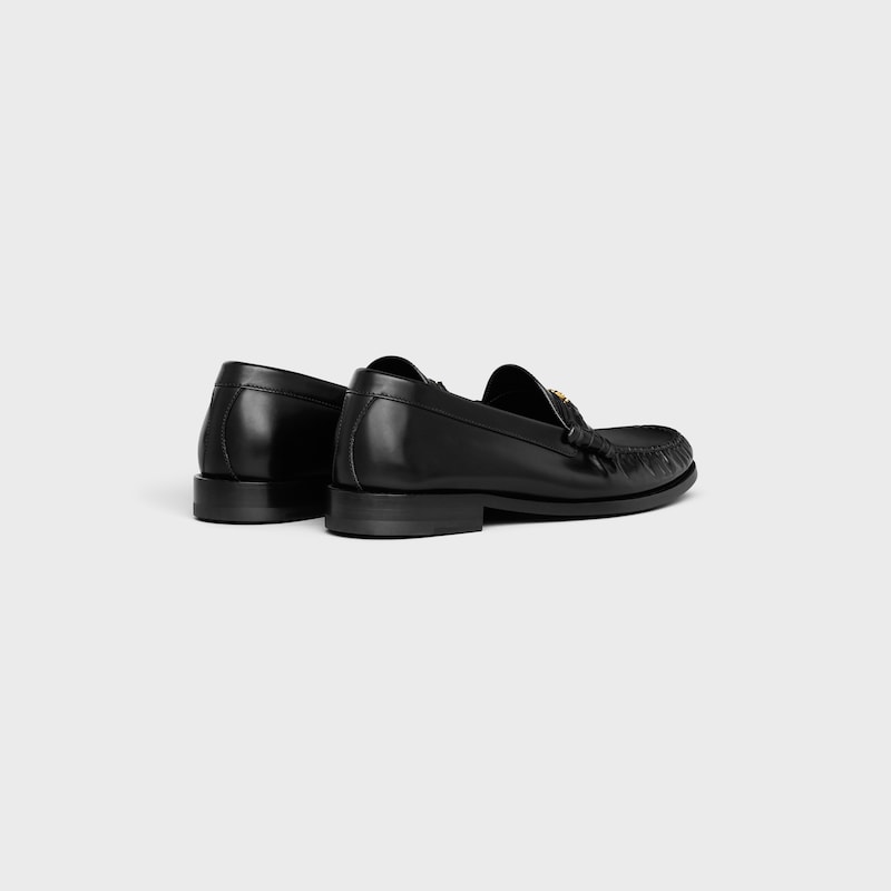 celine luco triomphe loafer in polished bull