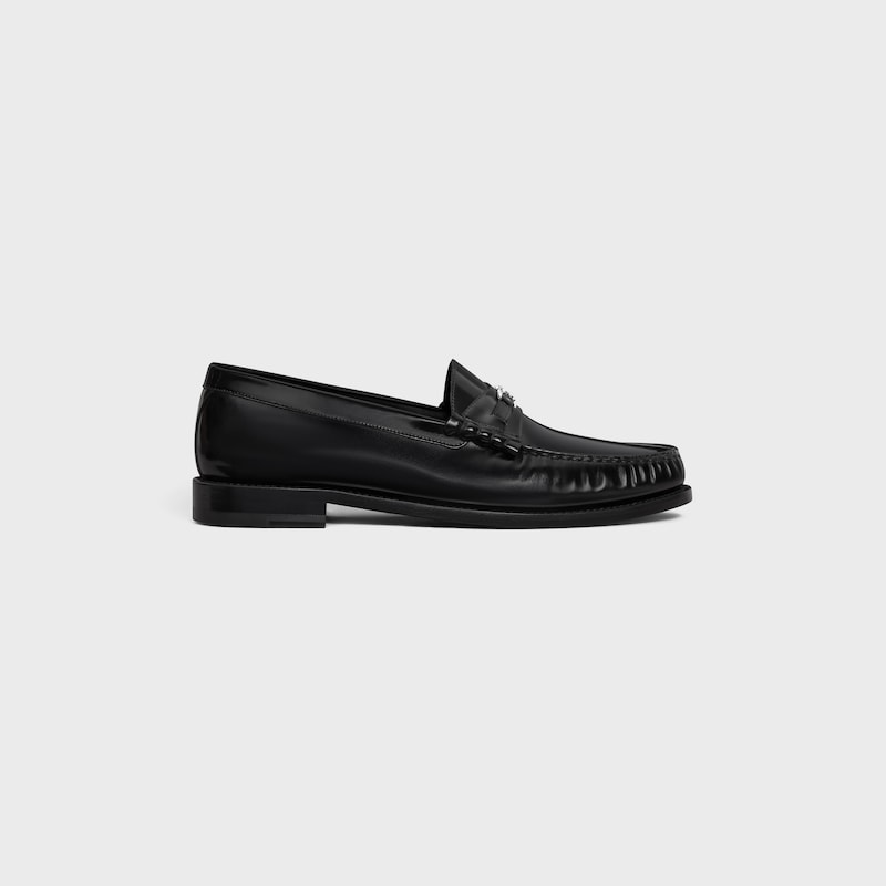 celine luco triomphe loafer in polished bull
