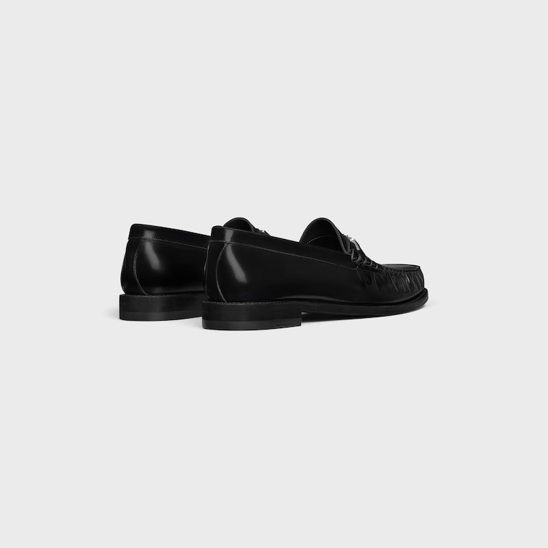 celine luco triomphe loafer in polished bull