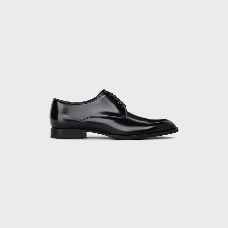 celine tuxedo derby in polished bull