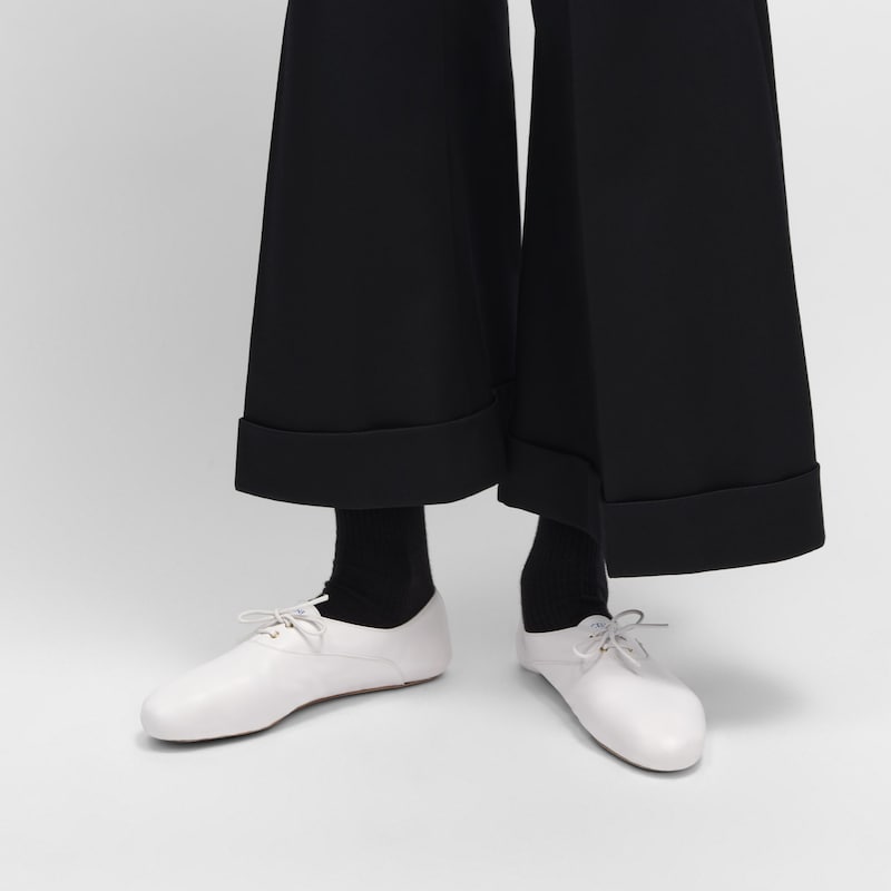 ballet lace-up shoe in lambskin