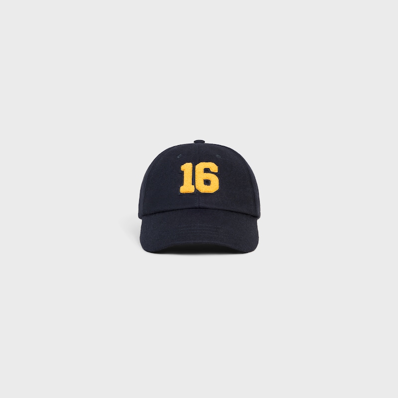 16 baseball cap in wool flannel