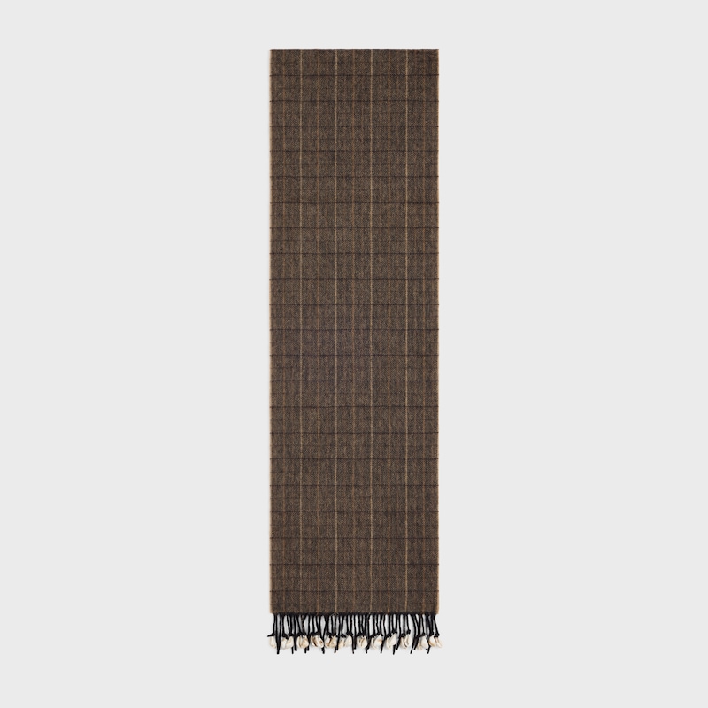 scarf in checked cashmere