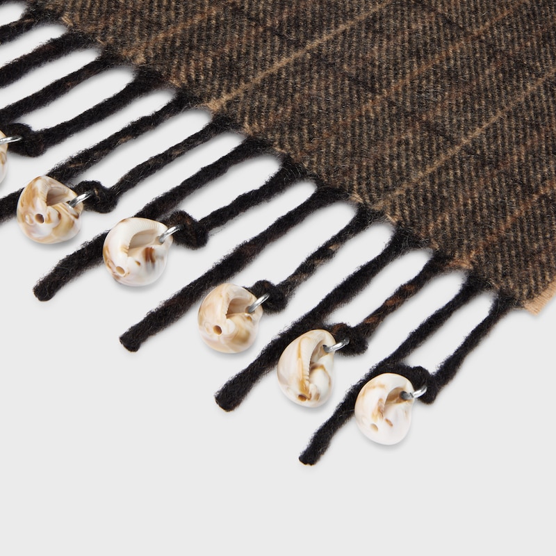 scarf in checked cashmere
