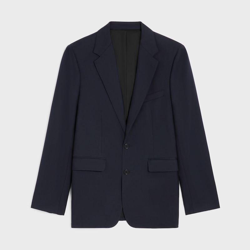 classic jacket in wool gabardine