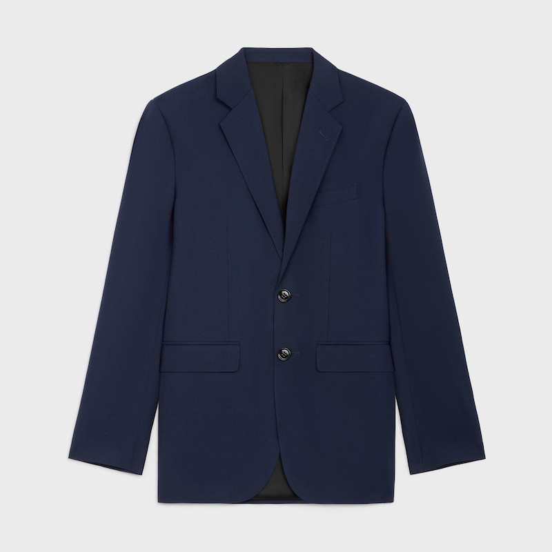 classic jacket in wool gabardine