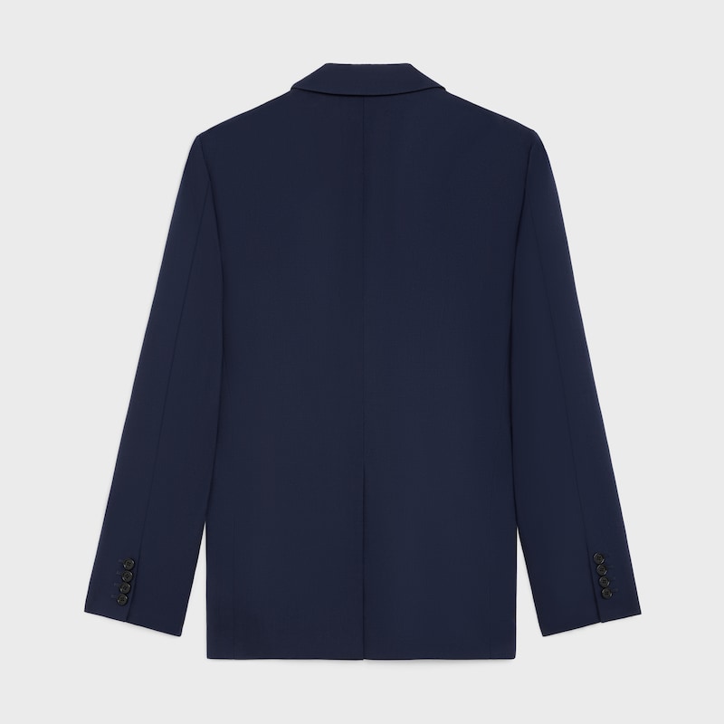 classic jacket in wool gabardine