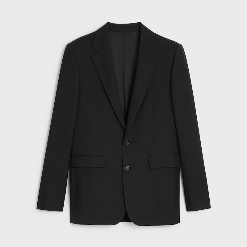 classic jacket in wool gabardine