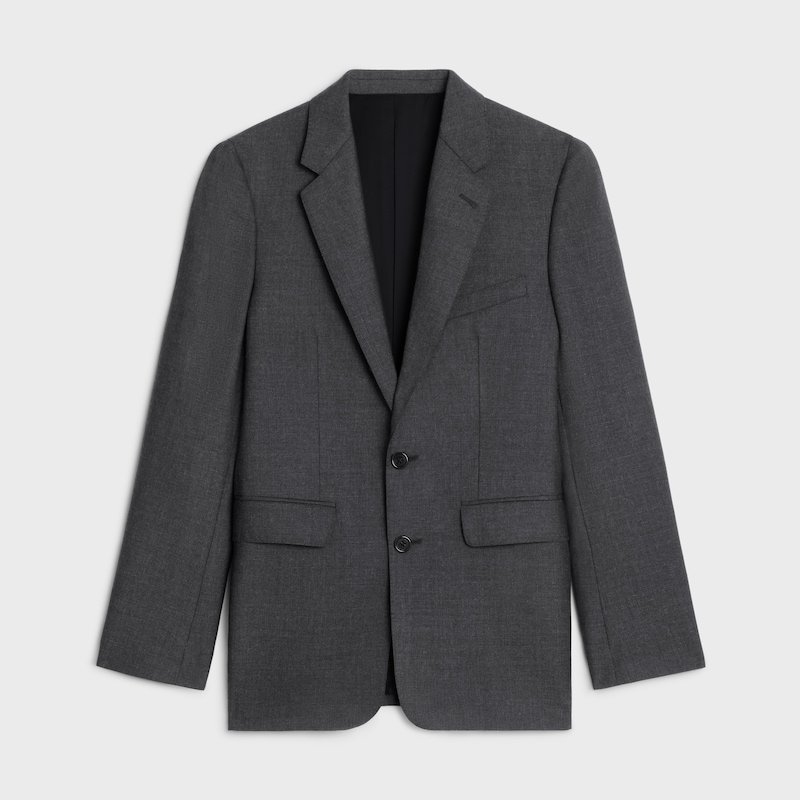 classic jacket in lightweight wool