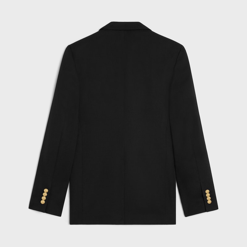 classic jacket in diagonal wool