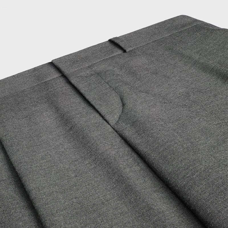 pleated trousers in cashmere canvas