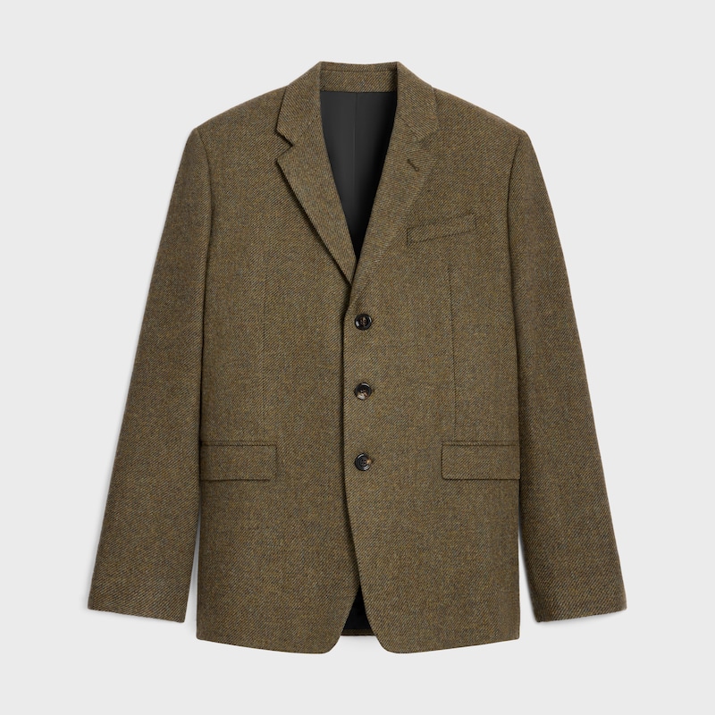 tailored jacket in tricotine wool