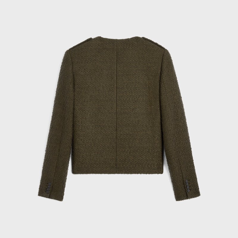 chasseur jacket in cashmere bouclette natte