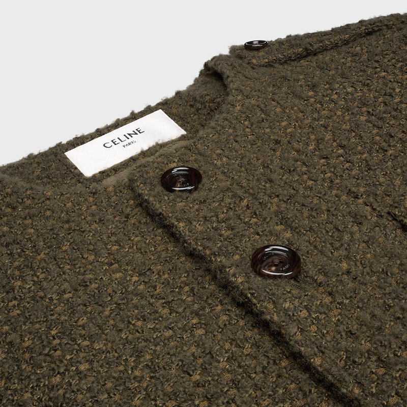 chasseur jacket in cashmere bouclette natte