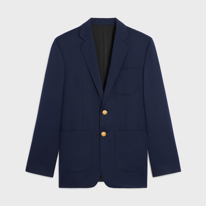 tailored jacket in diagonal wool