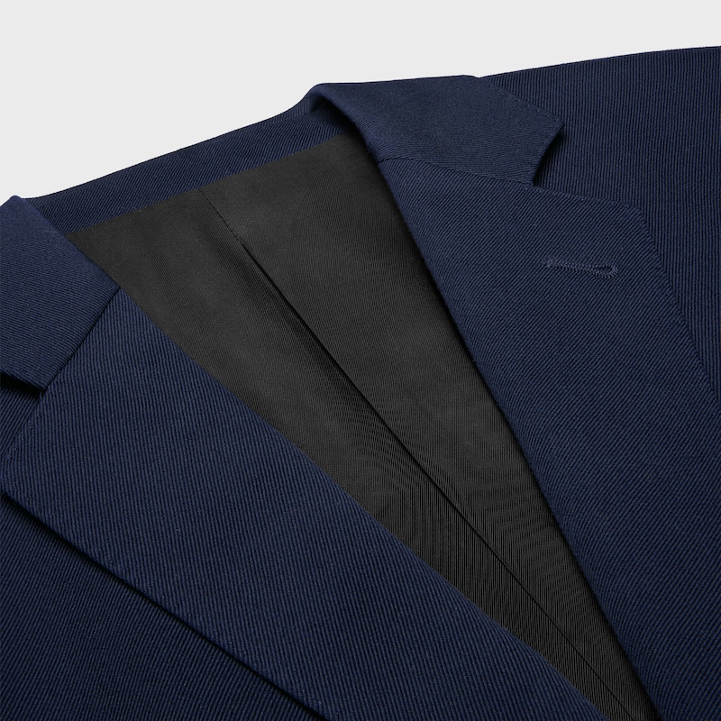 tailored jacket in diagonal wool