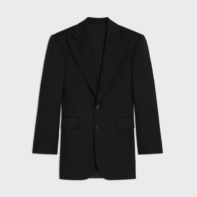 colonne jacket in diagonal wool