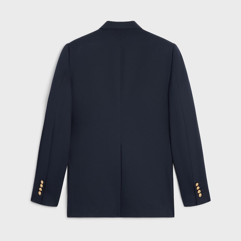 classic jacket in diagonal wool