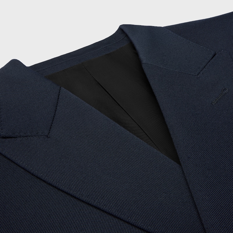 classic jacket in diagonal wool