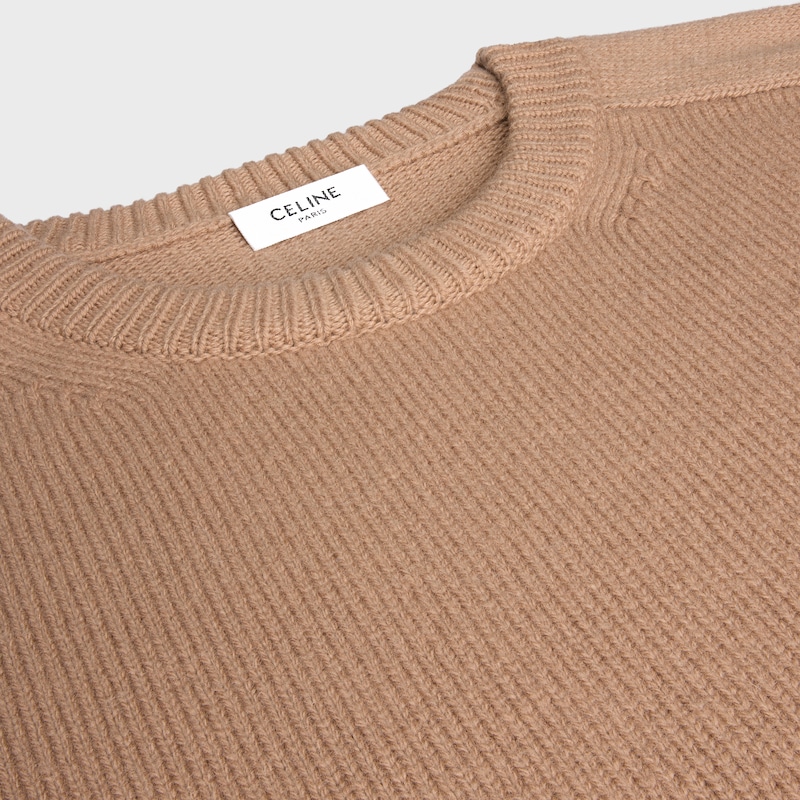 crew neck sweater in wool and cashmere