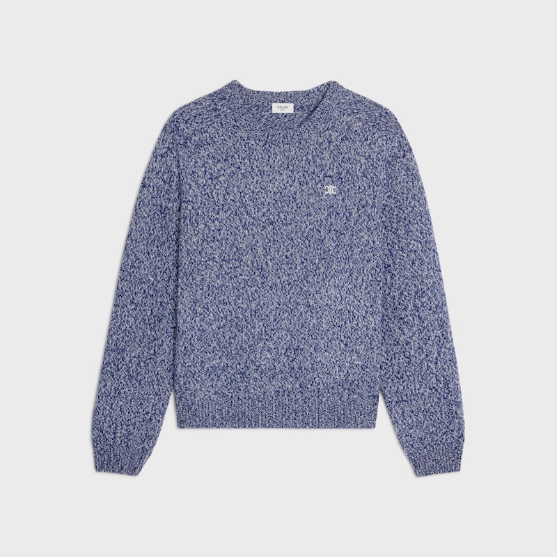 crewneck sweater in wool and cashmere