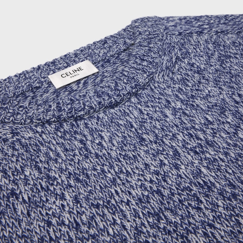 crewneck sweater in wool and cashmere
