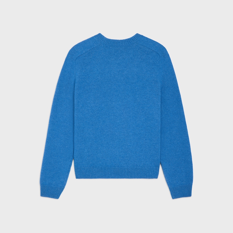 crew neck sweater in wool and cashmere