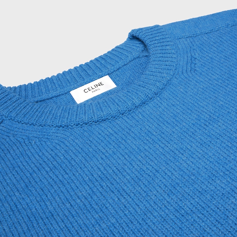crew neck sweater in wool and cashmere