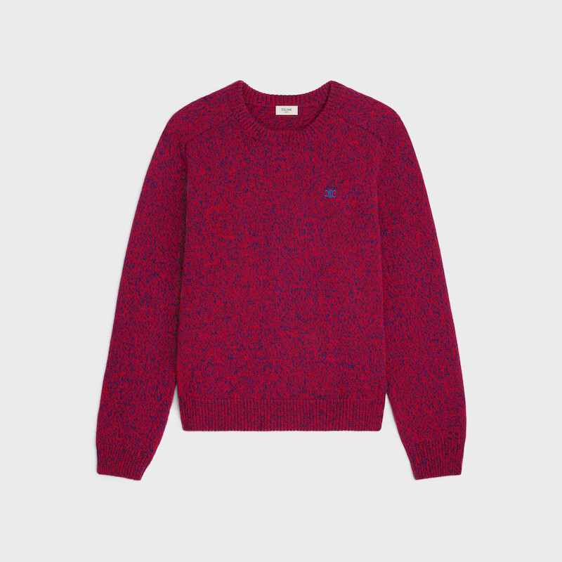 crewneck sweater in wool and cashmere