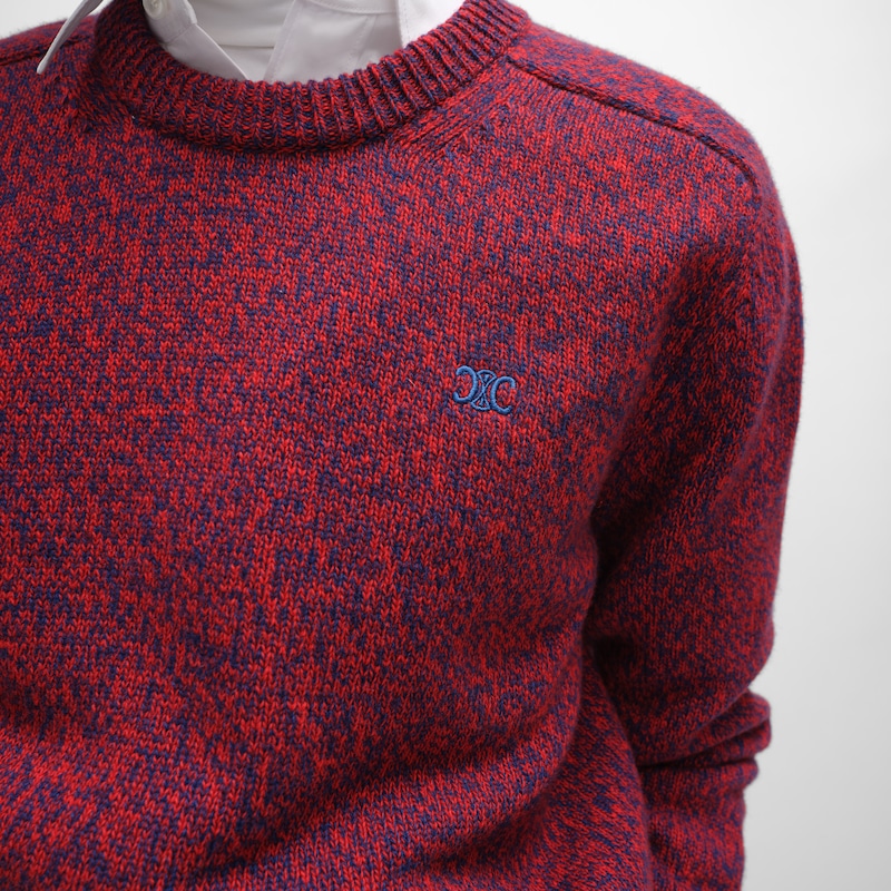 crewneck sweater in wool and cashmere