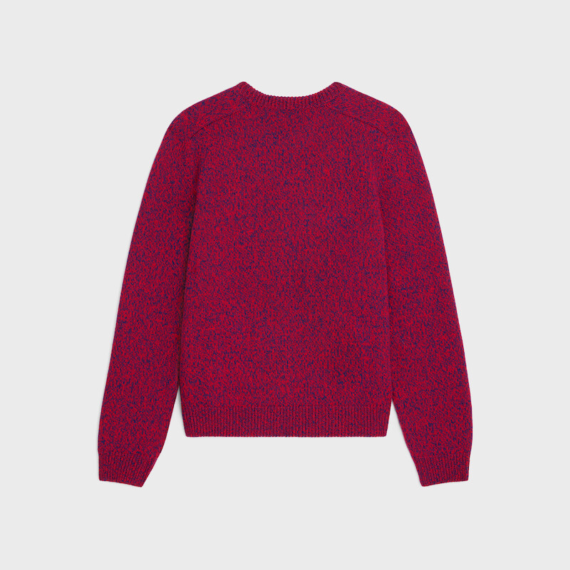 crewneck sweater in wool and cashmere