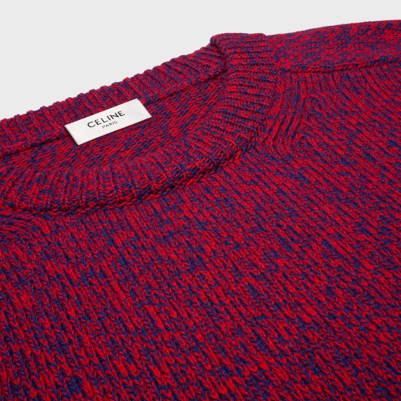 crewneck sweater in wool and cashmere