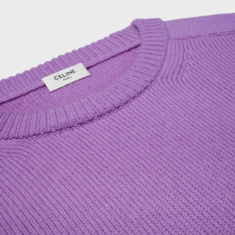 crewneck sweater in wool and cashmere