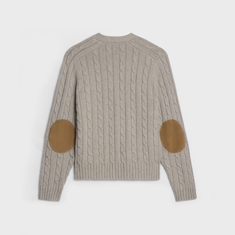 triomphe cardigan in cable-knit cashmere