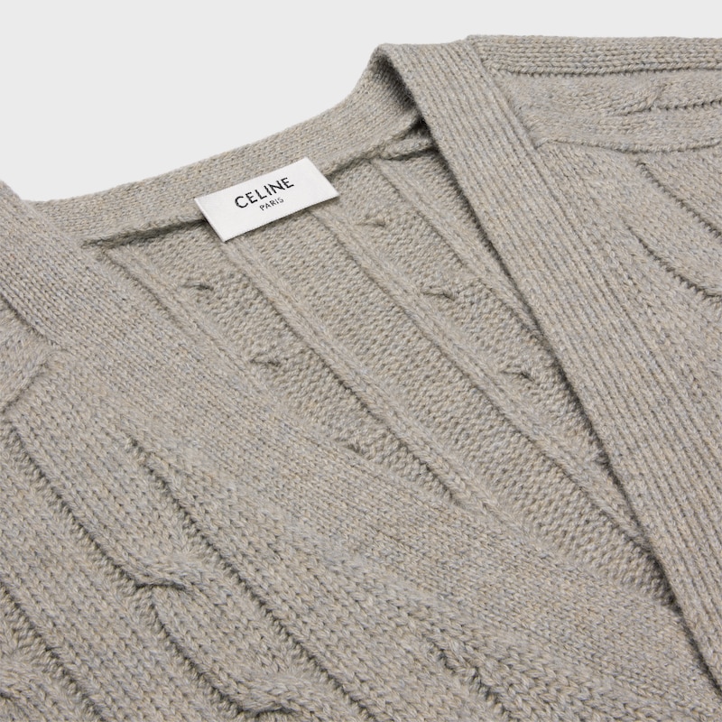 triomphe cardigan in cable-knit cashmere