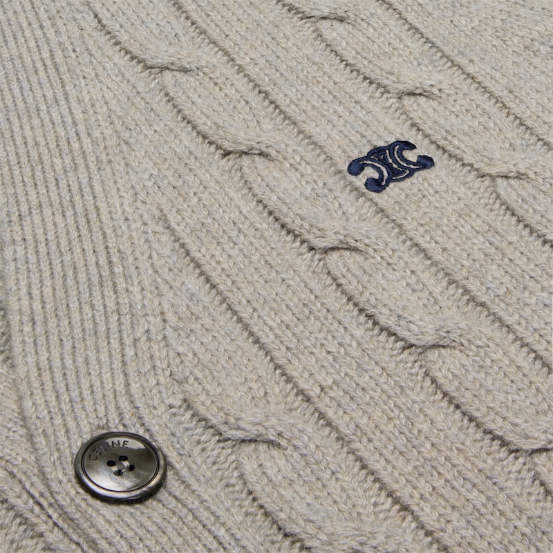 triomphe cardigan in cable-knit cashmere