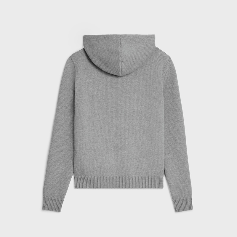 triomphe hooded sweater in wool and cashmere
