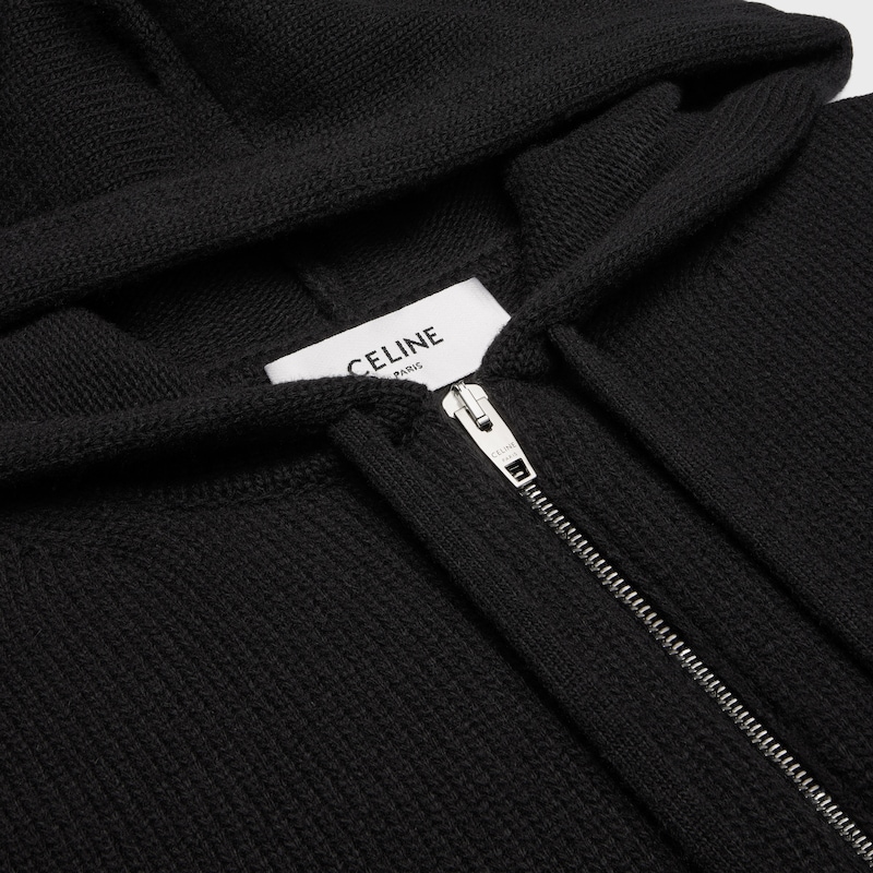 triomphe hooded sweater in wool and cashmere