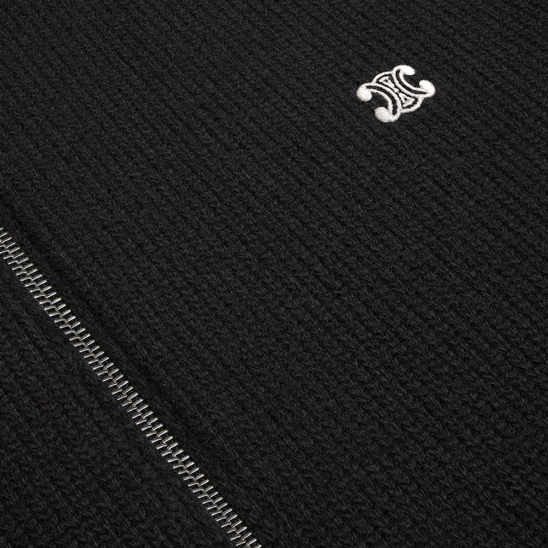 triomphe hooded sweater in wool and cashmere