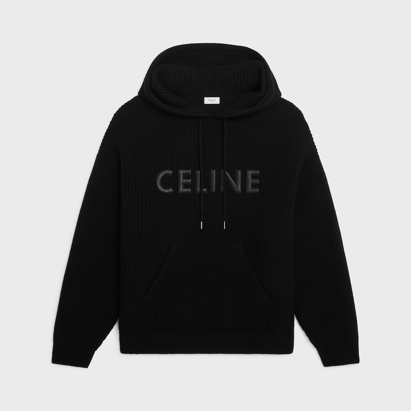 celine hooded sweater in monochromic wool