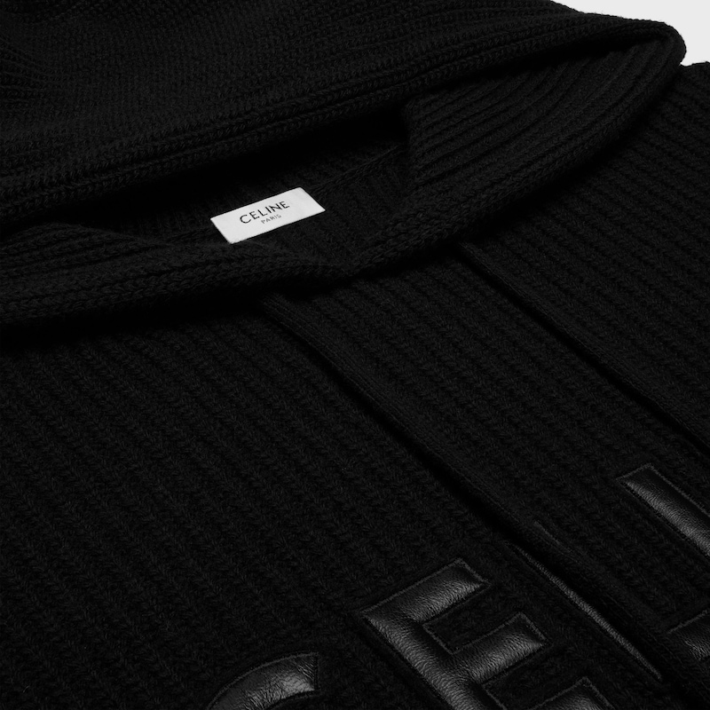 celine hooded sweater in monochromic wool