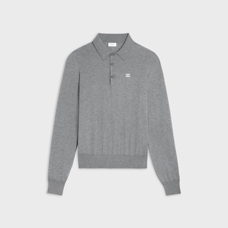 polo sweater in fine cotton