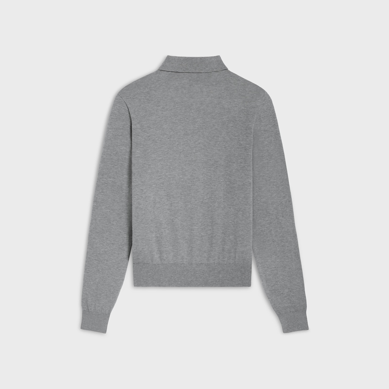 polo sweater in fine cotton