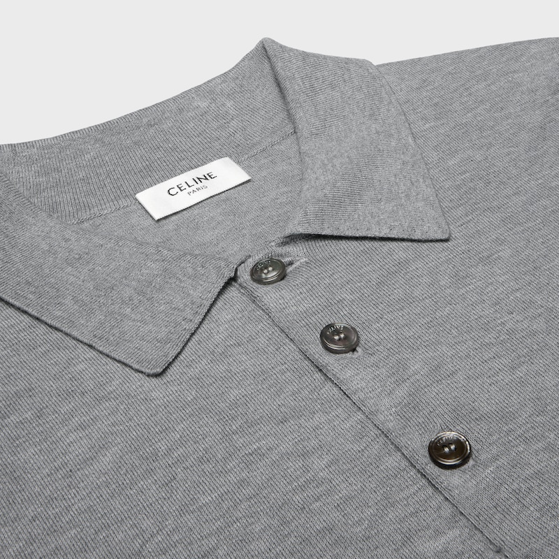 polo sweater in fine cotton