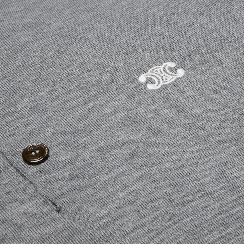 polo sweater in fine cotton