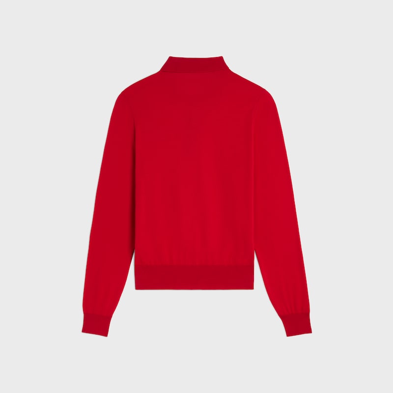 polo sweater in fine cotton