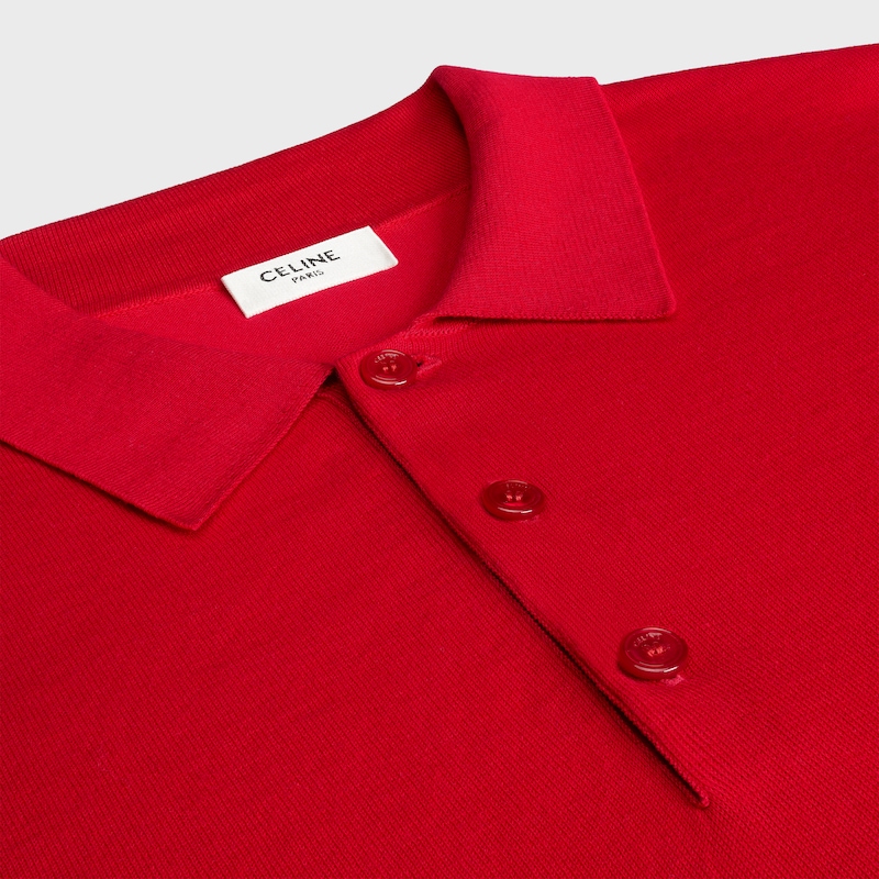 polo sweater in fine cotton