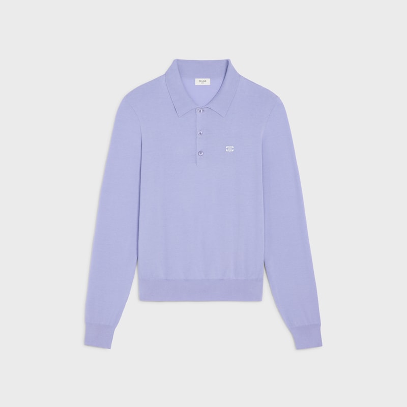 polo sweater in fine cotton